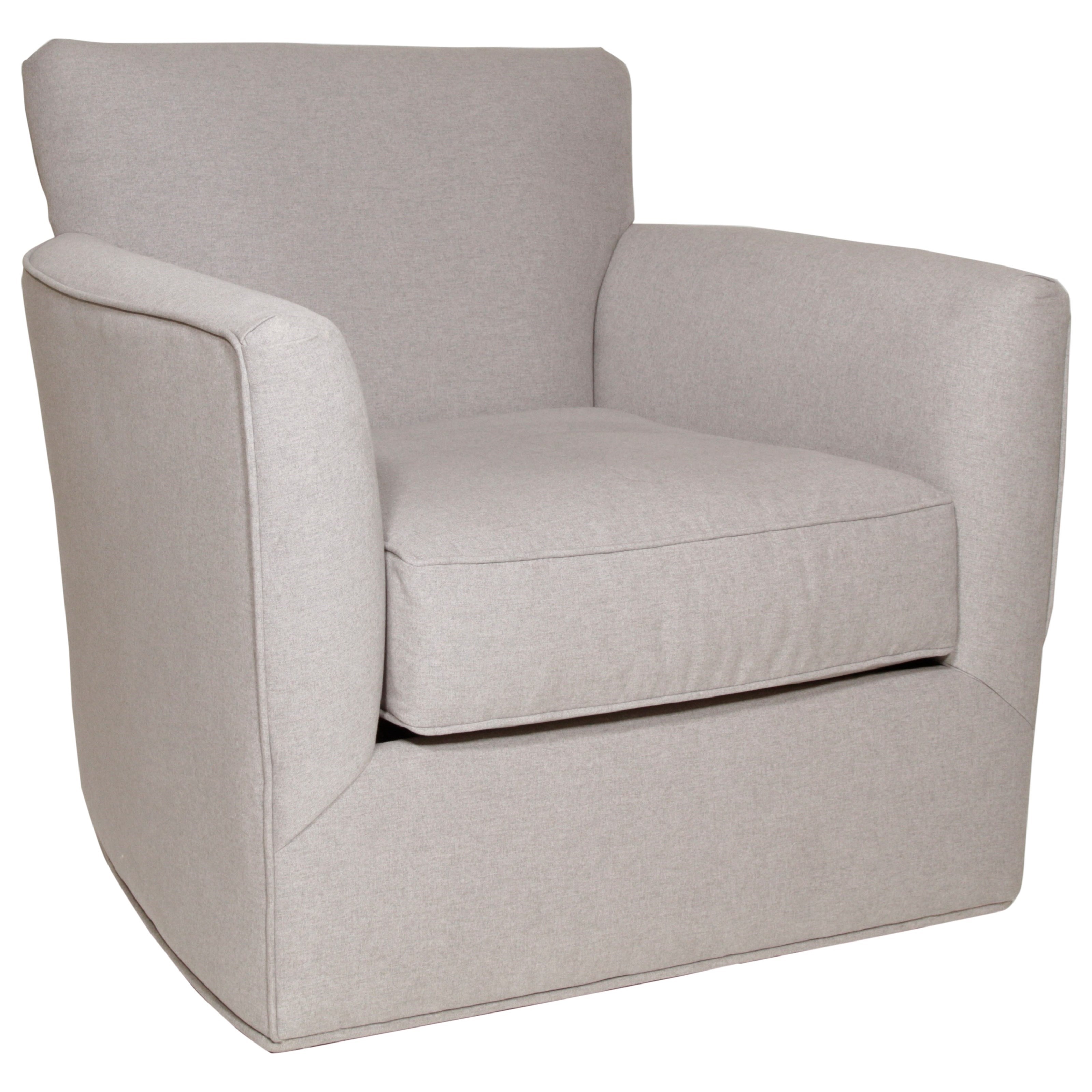 Grayson leather swivel top recliner